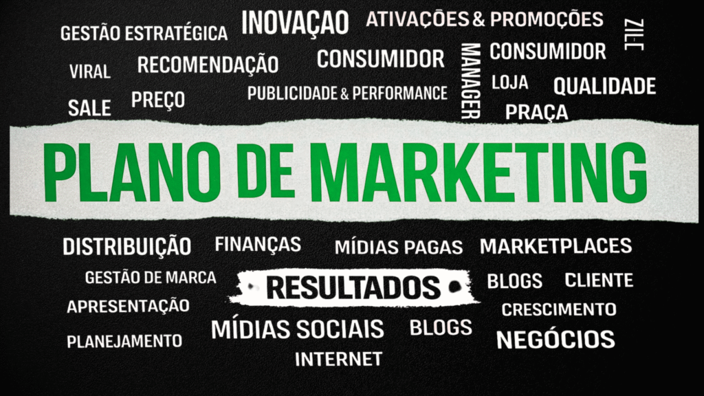 Ilustração conceitual sobre planejamento estratégico de marketing e seus principais pilares